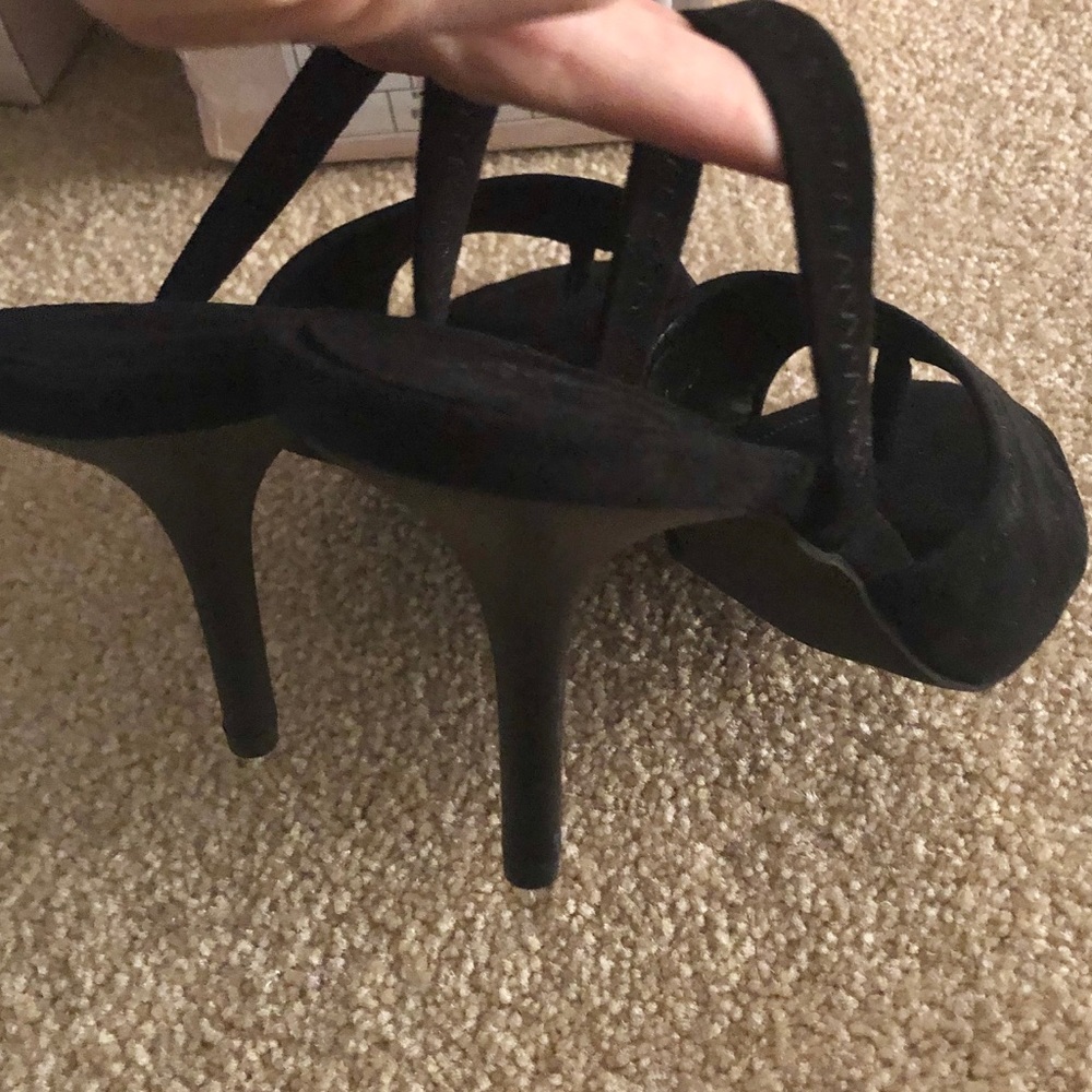 NWT baby blue suede genuine leather slingback kitty heels toe thong 3 1/4” heels - Picture 7 of 9